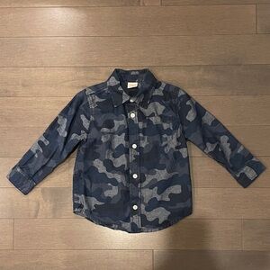 Gymboree Blue Camo Button-Down Shirt